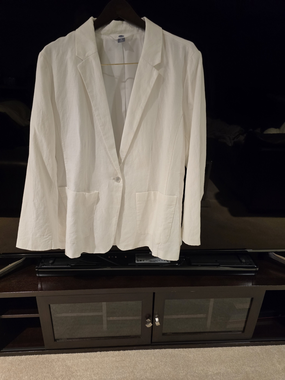 Old Navy White Women's Single-Button Blazer